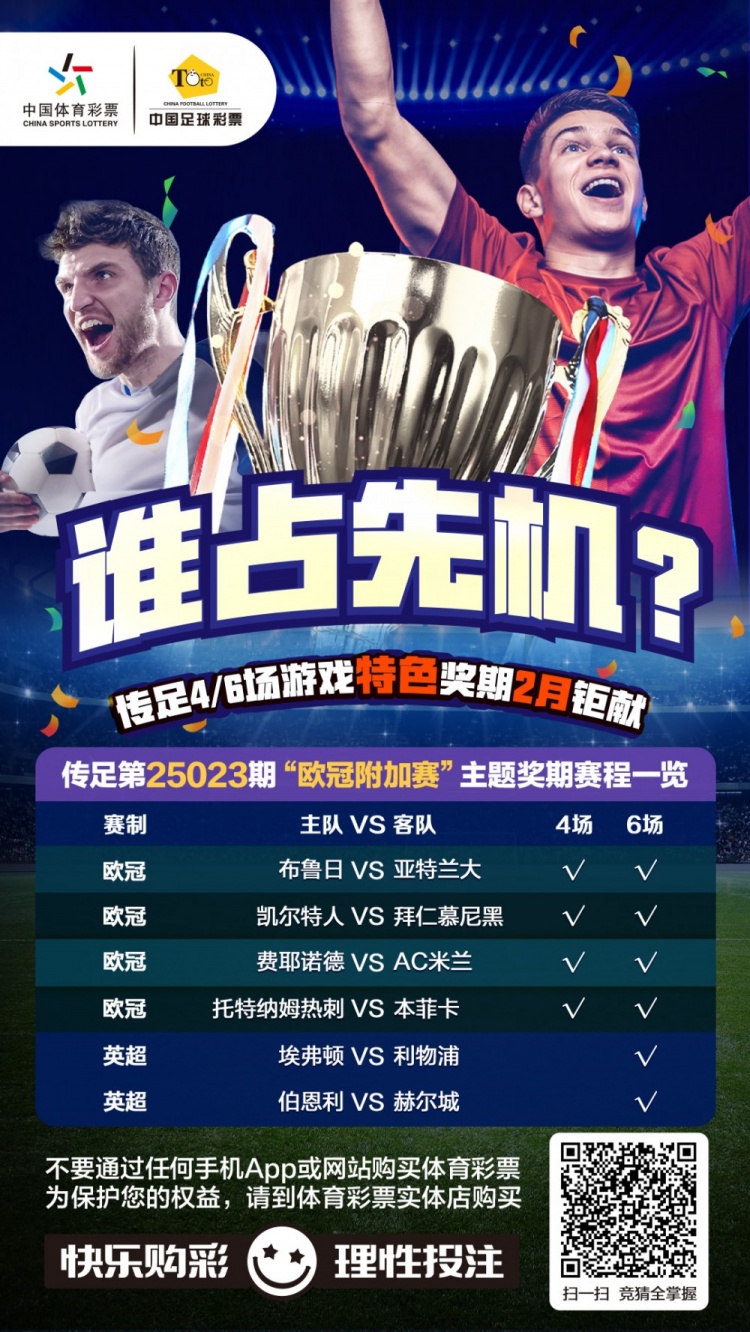  誰(shuí)占先機？！傳足特色獎期第25023期聚焦歐冠附加賽